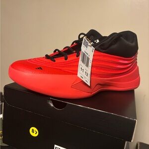 Adidas Bold Red and Black Sneakers